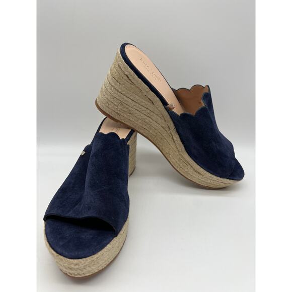 Kate Spade Toby Wedges Women's Espadrille Blue Sandal S8341002 Size US 8.5 - Picture 3 of 12